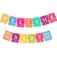 Bannière mexicaine Cielito Lindo en papier découpé marron pour fête de naissance, Cinco de Mayo et autres fêtes mexicaines