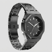 Montre mécanique de luxe pour hommes, 45mm, saphir, sans logo, plongeur automatique, mouvement seiko NH35, boîtier et bracelet en acier inoxydable