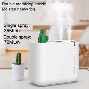 Humidificateur à lumière LED Cactus pour bébé 3L Ultrasonic Dual Spray Cold Mist Usb Family Air Humidifier ABS Plastic 2022 Offre Spéciale 3000ml - Product Image 3