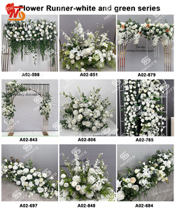 SMOOTH Natural Style Green Floral Runners Wedding Table Rose Flower Arrangements Wedding Customized Runner - Product Image 5