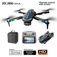 Drone RC RG806MAX avec écran de contrôle, photographie aérienne, moteur brushless, évitement d'obstacles pour enfants