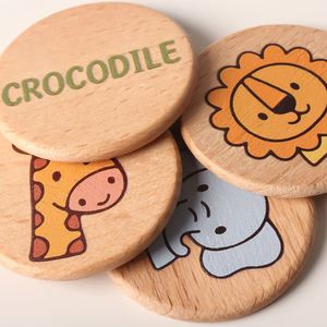 Custom Wooden Name Tag Blank Handmade Labels Token <b>Cute</b> Solid Wood Name Pendant for Students - Product Image 4