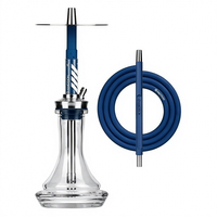 Nouvel ensemble de chicha portable en ABS avec miroir et pot à cigarettes en silicone, design moderne, tuyau inclus