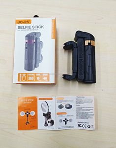 Trépied perche à <span class=keywords><strong>selfie</strong></span> mini portable universel pliable en plastique avec télécommande sans fil détachable pour iPhone 17 Pro Max - Product Image 2