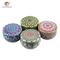 Tambour en tôle métallique pour emballage de bougies, boîte pour bonbons, bougies d'aromathérapie, parfum, portefeuille, artisanat, sérigraphie