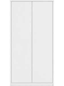 Lemari Pakaian Kayu Panel Datar Putih Nordik Bersertifikasi ENF, Lemari Skandinavia KD, Kabinet Penyimpanan Pintu Ganda untuk Kamar Tidur - Product Image 1