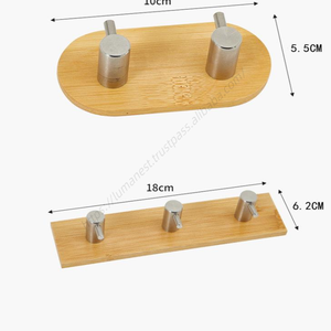 Support mural en acier inoxydable et bois Proins Hook Simplicity pour porte et accessoires de salle de bain – Vente en gros - Product Image 5