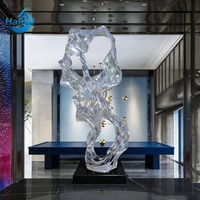 Escultura Decorativa Abstracta Creativa para Sala de Estar, Mueble para TV, Decoración Transparente para el Hogar, Obra de Arte