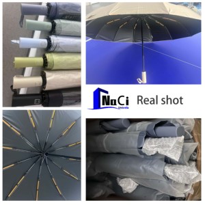 Hiện đại đầy đủ tự động 12 xương 3 gấp giá rẻ ô màu đen tráng không ướt <span class=keywords><strong>Windproof</strong></span> dù để che nắng Du Lịch Gấp ô cổ - Product Image 5
