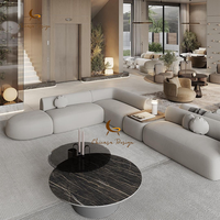Canapé Modulable de Luxe pour Salon, Design Personnalisé, Confortable, en Tissu ou Cuir, pour Villa