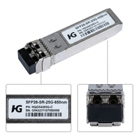 Émetteur-récepteur optique à fibre 850 nm, port LC duplex 100 m, module SFP28 SR 25G à branchement à chaud pour équipement réseau 5G