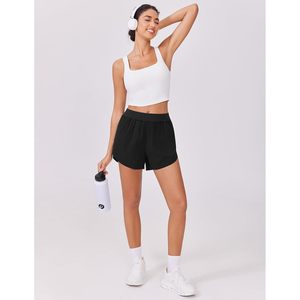 FOXA Pantalones cortos deportivos para mujer, de cintura alta, de secado rápido, con forro de malla, para hacer ejercicio - Product Image 5