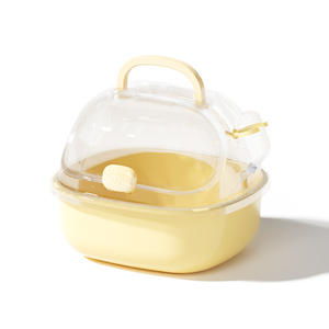 Fabriek Groothandel Draagbare Plastic Hamsterkooi Voor Reptielen En Huisdieren Met Bloementak Ontwerp Gouden Beer Model - Product Image 1