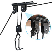 Support à poulie monté au plafond pour vélo de garage, élévateur gain de place compatible avec vélos de route, VTT et pliants de