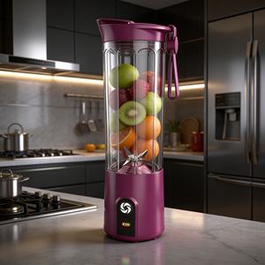 Licuadora Portátil de Alta Resistencia para Smoothies, Batería de 2000 mAh, 550 ml, Alimentación USB, Libre de BPA, 6 Cuchillas, Modo Turbo, A Prueba de Fugas, para Exteriores - Product Image 5