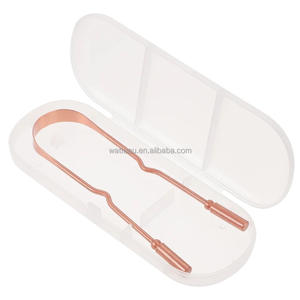 Grattoir à langue en cuivre pur brosse de nettoyage buccal hygiène de nettoyage fraîche grattoir à langue de haute qualité - Product Image 4