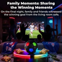Nouveau haut-parleur sans fil en forme de ballon de football, compatible V5.3, batterie rechargeable 1000-2000mAh, lumières LED RGB, carte TF/radio FM/MP3 5W