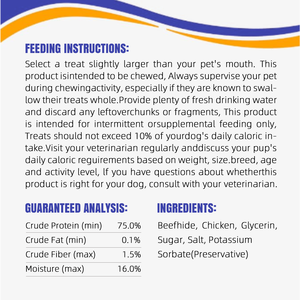 Golosinas de limpieza dental para perros al por mayor, palitos de carne para masticar en seco, 2,5 ", envuelto con pollo, golosinas para masticar perros, aperitivos OEM para perros - Product Image 5