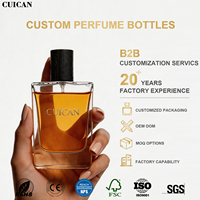 Flacon de parfum carré au prix le plus compétitif, 50 ml, 100 ml, flacon de parfum vide personnalisé avec boîte et couvercle unique