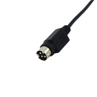 Cable de alimentación blindado DIN de 4 pines 1185 18AWG con núcleos de ferrita dobles y alivio de tensión