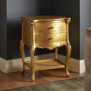 Gran oferta, estilo francés Louise, mesita de noche antigua, soporte de madera maciza, caoba, oro, lujo tallado para Villa y dormitorio de casa - Product Image 3