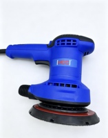 Lijadora Orbital Aleatoria Eléctrica HCC de 450W para Madera con Platos de Soporte de Grado Profesional, Herramienta de Lijado Silenciosa y Potente