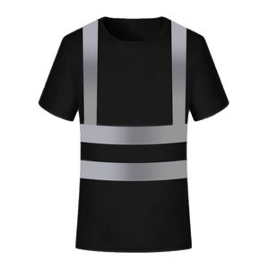 เสื้อยืดคอกลมแบบสะท้อนแสงสำหรับงานก่อสร้างจราจร  ผ้าตาข่ายแห้งเร็ว ระบายอากาศได้ดี  พร้อมโลโก้สั่งทำพิเศษ - Product Image 4