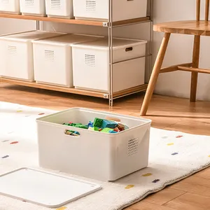 日本风格北欧风格白色塑料带盖座椅抽屉卡哇伊文具收纳盒3层收纳盒