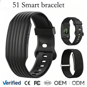 Bracelet intelligent ultra-fin et léger HT51, batterie longue durée 200 mAh, rappel de messages, contrôle photo à distance, bracelet de sport et de fitness unisexe - Product Image 1
