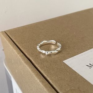 S925 Sterling Silver Irregular Lava <b>Ring</b> For Women <b>Open</b> Index Finger Minimalist Design Everyday Wear Jewelry - Product Image 1