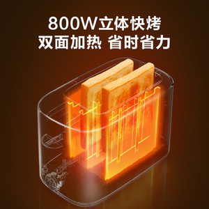 <b>Toaster</b> 2 Slices Variable Browning Control Mechanical Timer Household Bread <b>Toaster</b> - Product Image 4