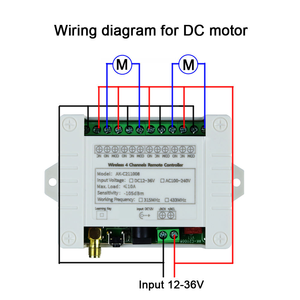 Module RF sans fil 433 MHz à code <span class=keywords><strong>d</strong></span>'apprentissage automatique 1527, té<span class=keywords><strong>l</strong></span>écommande à 4 boutons, portée de 100 m, pour lampes, portails, portes - Product Image 4