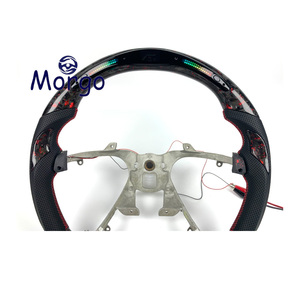 Volante Deportivo Personalizado de Fibra de Carbono Forjado con LED de RPM y Cuero Perforado para <span class=keywords><strong>Chevrolet</strong></span> Corvette C5 - Product Image 3