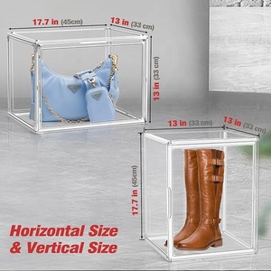 <span class=keywords><strong>Scatola</strong></span> Trasparente DAYOOH per Scarpe e Sneaker, Grande Capacità, Impilabile e Pieghevole, Contenitore in Plastica per Scarpe - Product Image 2