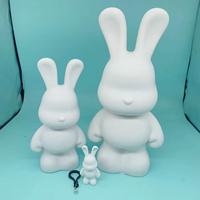 Adornos de Conejo Fluido para Manualidades DIY al por Mayor, Artesanías de Resina Hechas a Mano con Patrón de Animal Esculpido para Regalos y Figuras de Modelo
