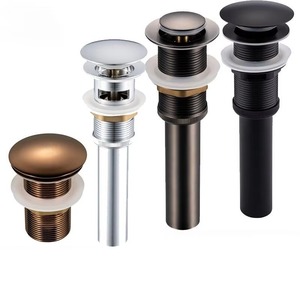 Égouttoir de lavabo escamotable en laiton moderne SparkHome avec trop-plein, couvercle de lavabo en céramique, finition électro-plaquée, diamètre 80 cm pour salle de bain - Product Image 3