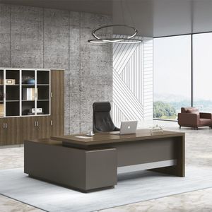Muebles de Oficina Modernos, Escritorio de Oficina de Última Generación, Diseños de Mesa de Oficina de Lujo, Escritorio Ejecutivo para CEO, Mesa en Forma de L de MDF - Product Image 1