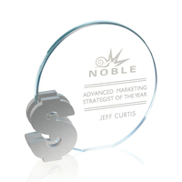 Trophée en verre personnalisé motif feuille d'érable, design circulaire, pour événements d'entreprise canadiens et reconnaissance des employés