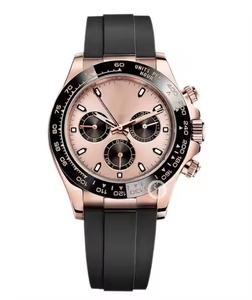 Montre mécanique de luxe haut de gamme pour homme, à succès en 2025, avec fonction chronographe, cadran gris et bracelet en caoutchouc - Product Image 4