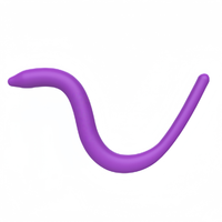 Plug anal en gel de silice écologique en forme de serpent, avec perles de traction pour la chambre postérieure, déformable et torsadable, sans effets secondaires, stimulation pour adultes