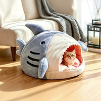 En gros, Lit pour chat portable et fermé, chaud, mignon, en forme de panier, coussin, tapis, tente, niche, grotte, maison pour chat et chiot, fournitures pour animaux de compagnie