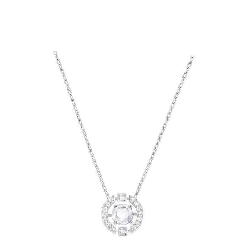 Smart white gold white diamond necklace