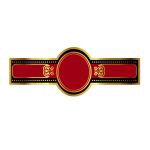 Cuba Thương Hiệu Logo Tùy Chỉnh Nhãn Xì Gà In Ấn Vàng Lá Xì Gà Ban Nhạc Vòng