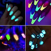 Poudre phosphorescente CNMI pour loisirs créatifs, nail art, peinture acrylique, poudre changeante de couleur sous lumière UV, poudre lumineuse
