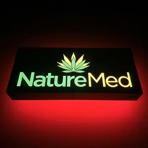 Best selling frontlit 3D led light box logo and backlit led letters shop sign