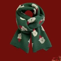 Écharpe longue unisexe d'hiver, style décontracté, motif cerf de Noël, double face, florale, coréenne, isolante thermiquement, polyvalente