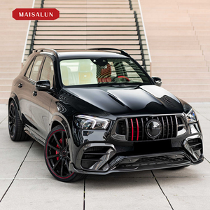 Accessoires automobiles, kit carrosserie en fibre de carbone style B pour Mercedes Benz <span class=keywords><strong>GLE</strong></span> CLASS W167 GLE63, lèvre avant, diffuseur arrière, spoiler, calandre - Product Image 2