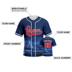 México personalizado de alta calidad para Royals béisbol uniformes de manga larga transpirable malla Jersey deporte con diseño bordado - Product Image 2