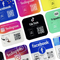 Plaque NFC Avis Google Français en Acrylique Avec QR Code
