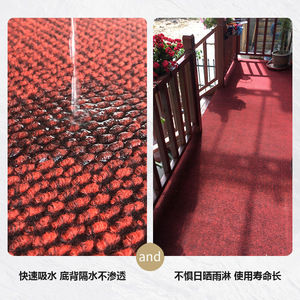 Pineapple Pattern Polyester Hallway <b>Doormat</b> PVC Backing Commercial Use Gray Dark Red Coffee Color <b>Custom</b> Size Spot Clean - Product Image 3